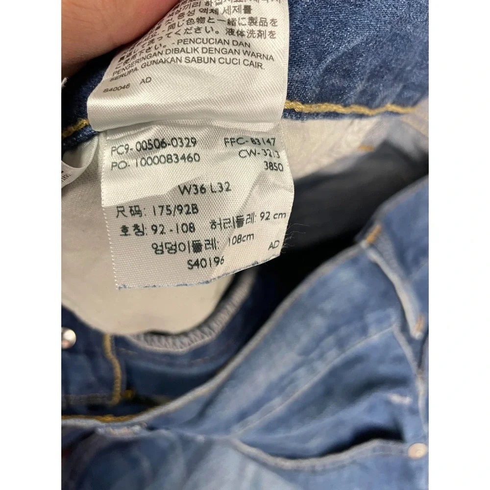 Levi's Men's Straight Jeans - Blue - Picture 7 of 16